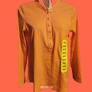 Calvin Klein Women's Henley Long Sleeve Top  (Pink)